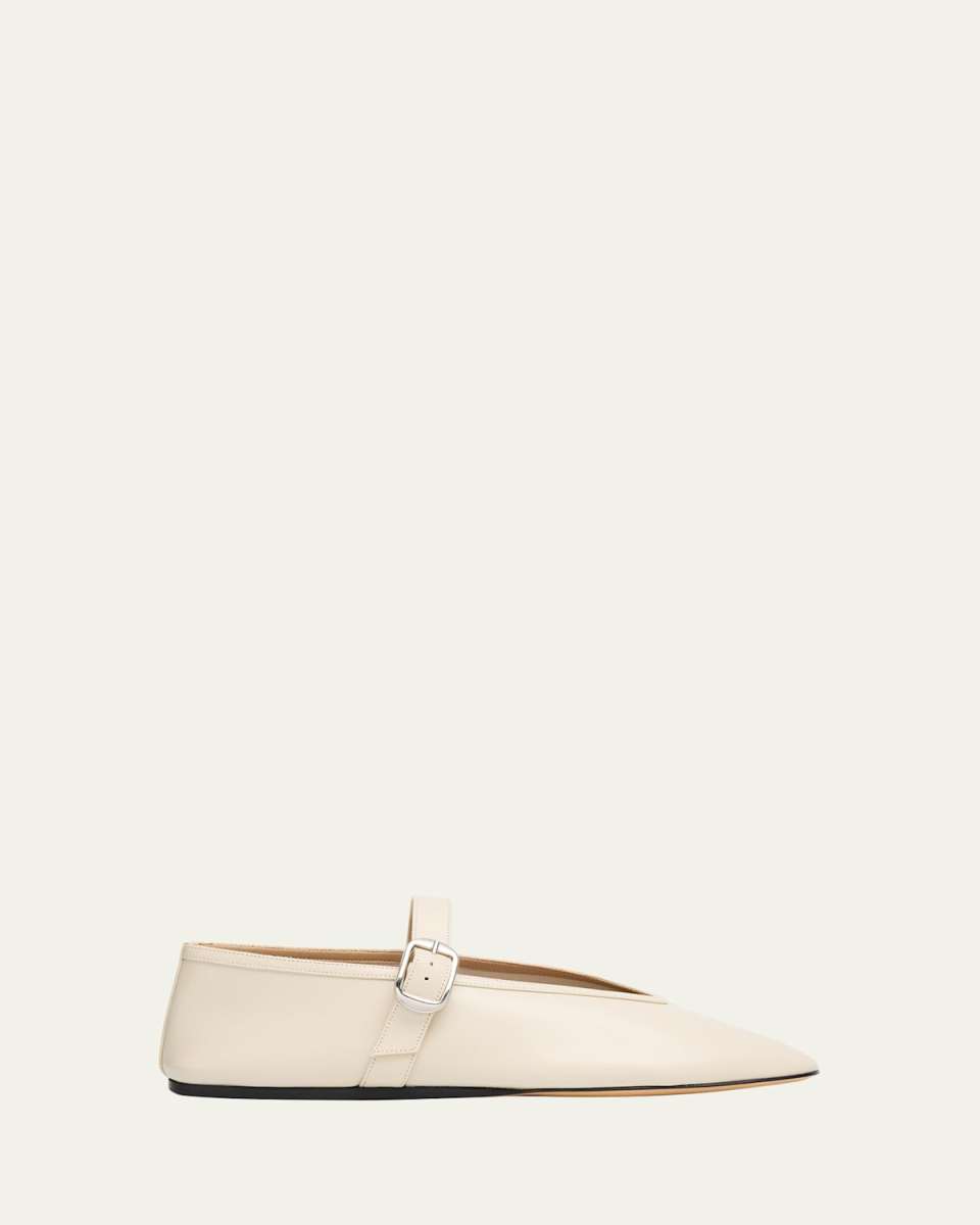 Stella Mary Jane Leather Ballerina Flats